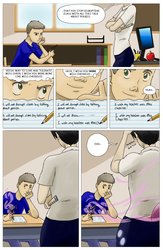 Size: 835x1280 | Tagged: source needed, safe, artist:amaraburrger, cheerilee, human, comic:staying after class, g4, comic, dialogue, human to anthro, human to pony, speech bubble, thought bubble, transformation