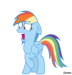 Size: 800x832 | Tagged: safe, artist:kuren247, rainbow dash, g4, shocked, simple background, transparent background, vector