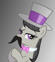 Size: 843x948 | Tagged: safe, artist:theonewiththeoctaves, edit, editor:detective pinkie d. pie, octavia melody, earth pony, pony, g4, female, hat, moustache, silly, solo, stachetavia, top hat