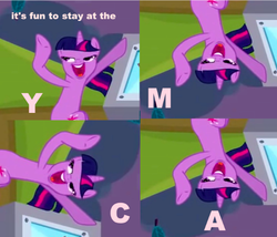 Size: 541x464 | Tagged: safe, twilight sparkle, pony, g4, image macro, ymca