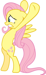 Size: 4000x6477 | Tagged: safe, artist:shelmo69, fluttershy, pegasus, pony, g4, bipedal, female, mare, simple background, solo, transparent background, vector