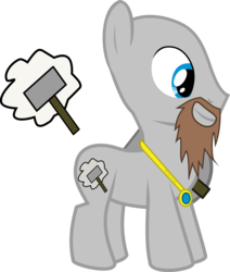 Size: 5838x6874 | Tagged: safe, artist:asdflove, earth pony, pony, absurd resolution, crossover, durkon thundershield, ponified, simple background, solo, the order of the stick, transparent background