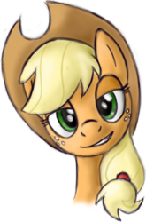 Size: 330x500 | Tagged: safe, artist:kazugoma, applejack, earth pony, pony, g4, female, solo