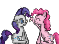 Size: 640x480 | Tagged: safe, artist:gggfrt, pinkie pie, rarity, g4, female, lesbian, ship:raripie, shipping