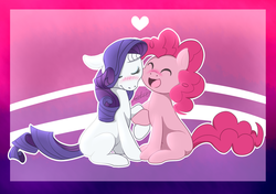 Size: 1700x1200 | Tagged: safe, artist:darkaiya, pinkie pie, rarity, g4, female, lesbian, ship:raripie, shipping