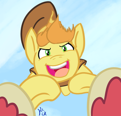 Size: 722x693 | Tagged: artist needed, safe, big macintosh, braeburn, earth pony, pony, g4, gay, incest, male, male pov, offscreen character, pov, ship:braemac, shipping, stallion