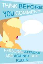 Size: 600x900 | Tagged: safe, artist:feral socks, applejack, g4, derpibooru propaganda, meta, propaganda