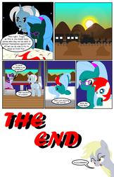 Size: 792x1224 | Tagged: safe, artist:dekomaru, derpy hooves, trixie, twilight sparkle, oc, oc:hazel lulamoon, oc:iniduoh, oc:mars, oc:venus, pegasus, pony, comic:the greatest gift, g4, comic, female, mare, what happens in haygas