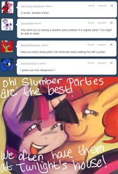 Size: 639x945 | Tagged: dead source, safe, artist:dhui, pinkie pie, twilight sparkle, ask tired pie, g4, hug