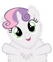 Size: 900x1053 | Tagged: safe, artist:bronyboy, sweetie belle, pony, unicorn, g4, female, filly, fluffy, foal, simple background, solo, transparent background