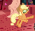 Size: 290x260 | Tagged: safe, screencap, applejack, earth pony, pony, g4, look before you sleep, season 1, animated, cropped, cucumber, female, food, golden oaks library, solo