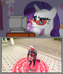 Size: 621x732 | Tagged: safe, rarity, pony, unicorn, g4, exploitable meme, female, glasses, horn, kamen rider, kamen rider wizard, mare, meme, tv meme