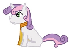 Size: 511x366 | Tagged: safe, sweetie belle, pony, unicorn, g4, cyborg 009, female, filly, simple background, white background