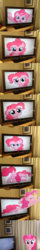 Size: 486x3061 | Tagged: safe, pinkie pie, earth pony, pony, g4, fourth wall, irl, photo, ponies in real life