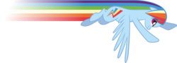 Size: 2324x841 | Tagged: safe, rainbow dash, pegasus, pony, g4, official, alternate cutie mark, female, hasbro, rainbow trail, simple background, solo, stock vector, transparent background