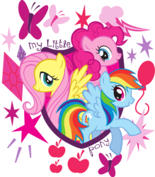 Size: 2647x3017 | Tagged: safe, fluttershy, pinkie pie, rainbow dash, earth pony, pegasus, pony, g4, official, cute, dashabetes, diapinkes, female, hasbro, high res, mare, shyabetes, simple background, stock vector, transparent background, trio