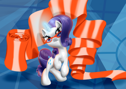 Size: 900x639 | Tagged: safe, artist:mykegreywolf, rarity, pony, unicorn, g4, fabric, female, glasses, solo