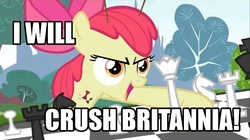 Size: 715x400 | Tagged: safe, edit, edited screencap, screencap, apple bloom, earth pony, pony, g4, the cutie pox, charles zi britannia, chess, chess piece, chessboard, code geass, cutie pox, fake cutie mark, female, filly, image macro, meme, solo