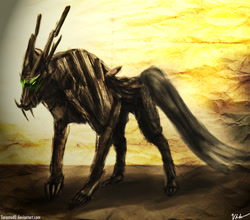 Size: 1024x900 | Tagged: safe, artist:tarantad0, timber wolf, solo, standing