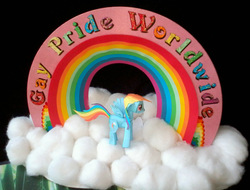 Size: 1113x844 | Tagged: safe, rainbow dash, g4, gay pride, irl, lgbt, papercraft, pride