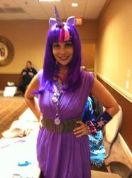 Size: 716x960 | Tagged: safe, twilight sparkle, human, g4, brony queen, canterlot gardens convention, cosplay, hand on hip, irl, irl human, photo, tara strong