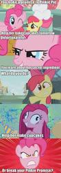 Size: 589x1662 | Tagged: safe, apple bloom, pinkie pie, g4, comic, pinkamena diane pie, pinkie promise, rage