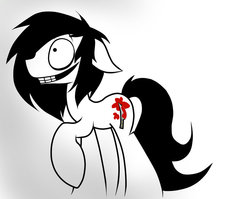 Size: 900x718 | Tagged: safe, pony, jeff the killer, ponified