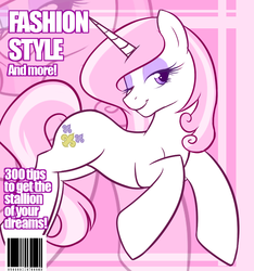 Size: 750x800 | Tagged: dead source, safe, fleur-de-lis, pony, g4, cover, female, solo, wink