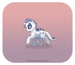 Size: 1024x883 | Tagged: safe, artist:almairis, alicorn, lugia, pony, abstract background, crossover, pokémon, ponymon, solo