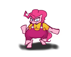 Size: 1280x1024 | Tagged: safe, artist:norg17, pinkie pie, earth pony, pony, semi-anthro, g4, bipedal, chubby, cosplay, fat, male, super mario, wario