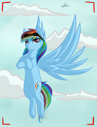 Size: 523x685 | Tagged: safe, artist:sexytalkischeap, rainbow dash, g4, goggles, photo, sky