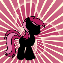 Size: 400x400 | Tagged: safe, artist:sero94, roseluck, earth pony, pony, g4, female, silhouette, solo