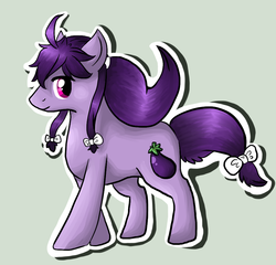 Size: 938x899 | Tagged: safe, artist:lillasparven, eggplant, kamui gakupo, male, stallion, vocaloid