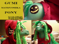 Size: 900x668 | Tagged: safe, artist:thundrkitty, customized toy, doll, gumi, irl, matryoshka, photo, toy, vocaloid, yarn