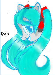 Size: 268x366 | Tagged: safe, artist:thegalactickat, hatsune miku, ponified, vocaloid