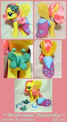 Size: 1772x3201 | Tagged: safe, artist:deekary, fluttershy, pony, g4, bridesmaid, clothes, customized toy, dress, fashion style, irl, photo, removeable, solo, toy