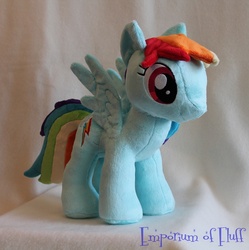 Size: 907x911 | Tagged: safe, artist:yukizeal, rainbow dash, pony, g4, irl, photo, plushie, solo