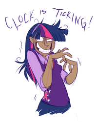 Size: 501x629 | Tagged: safe, artist:bechnokid, twilight sparkle, human, g4, dark skin, female, humanized, insanity, twilight snapple