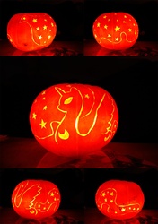 Size: 1200x1701 | Tagged: safe, artist:farris, nightmare moon, g4, craft, halloween, holiday, jack-o-lantern, photo, pumpkin