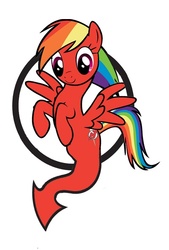 Size: 400x590 | Tagged: safe, artist:doctorxfizzle, rainbow dash, g4, hockey, logo, new jersey devils, nhl, parody