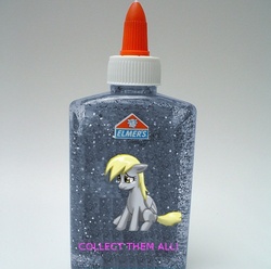 Size: 500x495 | Tagged: source needed, safe, derpy hooves, pegasus, pony, g4, crying, female, glue, glue bottle, implied death, mare