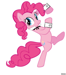 Size: 1000x1133 | Tagged: safe, artist:kuren247, pinkie pie, g4, bipedal, simple background, snagglepuss, transparent background, vector