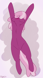 Size: 1056x1920 | Tagged: safe, artist:skoon, cheerilee, g4, abstract background, belly, blushing, full body, happy, solo, y pose