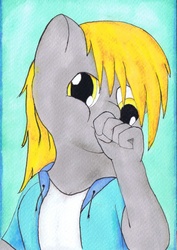 Size: 2904x4104 | Tagged: safe, artist:avak42, derpy hooves, anthro, g4, markers