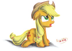 Size: 2327x1629 | Tagged: safe, artist:patoriotto, applejack, g4, traditional art