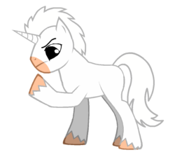 Size: 498x447 | Tagged: safe, artist:avatarkorra12, pony, unicorn, male, ponified, regular show, simple background, skips, solo, transparent background