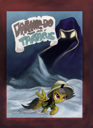 Size: 2550x3510 | Tagged: safe, artist:hewison, daring do, g4, choose your own adventure game, cover, duo, high res