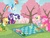 Size: 1600x1200 | Tagged: safe, artist:baraniruchu, applejack, fluttershy, pinkie pie, rainbow dash, rarity, twilight sparkle, earth pony, pegasus, pony, unicorn, g4, cherry blossoms, female, food, japanese, kimono (clothing), mane six, mare, ponies eating meat, ponies eating seafood, seafood, sushi, unicorn twilight, vector, yukata