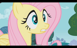 Size: 1024x640 | Tagged: safe, screencap, fluttershy, dragonshy, g4, my little pony: friendship is magic, youtube caption