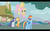 Size: 1024x640 | Tagged: safe, screencap, applejack, fluttershy, rainbow dash, rarity, dragonshy, g4, the beatles, youtube caption